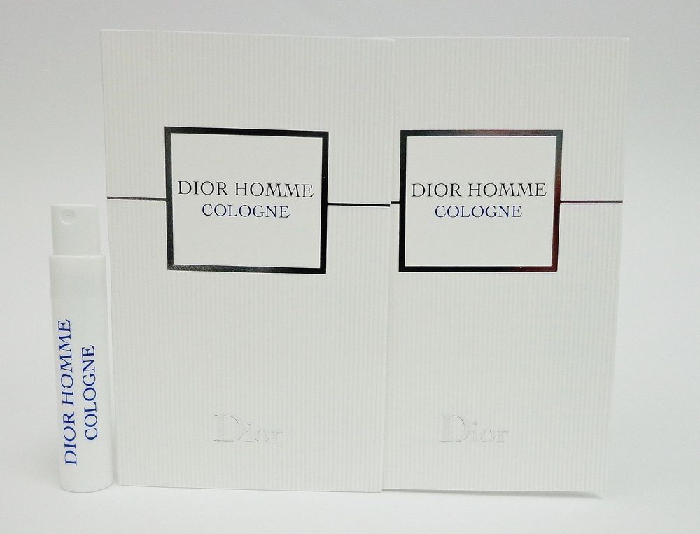 แพ็คคู่ Dior Homme Cologne 1ml โคโลญสำหรับคุณผู้ชาย เป็นกลิ่นซิตรัสที่สดชื่นสุดขั้ว สะอาด และทันสมัย ชวนให้นึกถึงน้ำทะเลสีครามใส ซัดเข้าหาหาดทรายสีขาวละเอียด