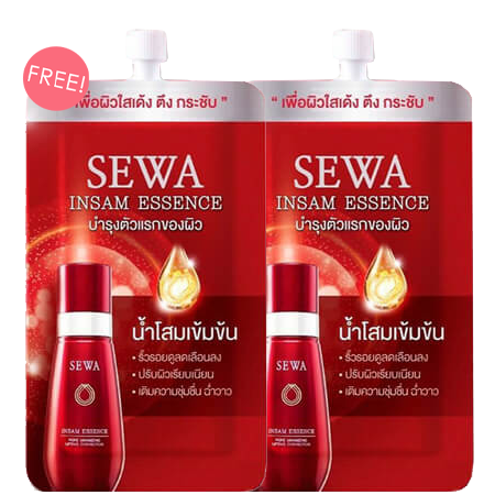 Sewa Insam Essence 8 ml เอสเซนส์น้ำโสมเข้มข้นแบบซอง ลดจุดด่างดำ ลดริ้วรอยฟื้นบำรุงผิวเรียบเนียนกระชับแน่น รูขุมเล็กลง ผิวดูกระจ่างใส