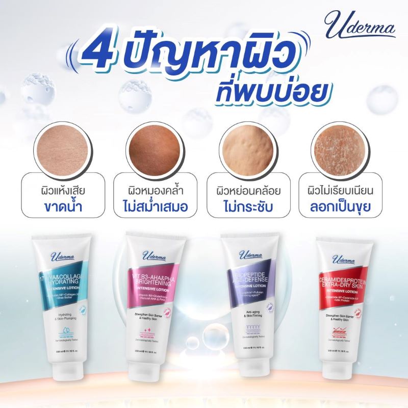 Uderma Vit B3-AHA PHA Brightening Intensive Lotion 70 ml, Uderma , ยูเดอร์มา , โลชั่นเข้มข้น